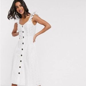 ASOS shell broderie midi sun dress